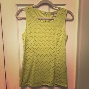Lime green sleeveless dressy top